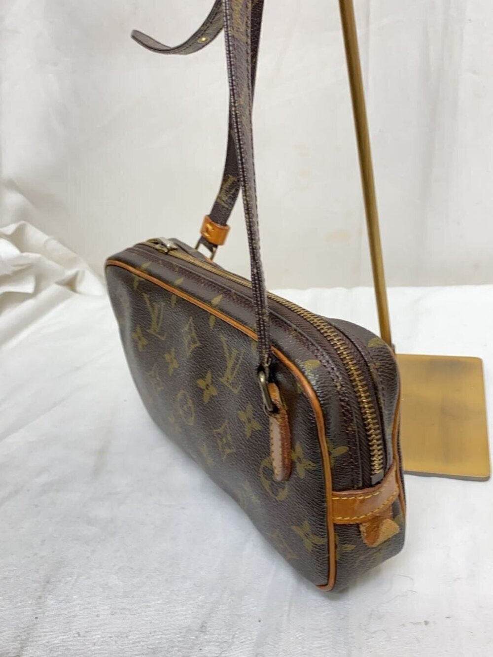 Louis Vuitton Bandouliere Canvas Pochette Marly Brown Monogram Brown